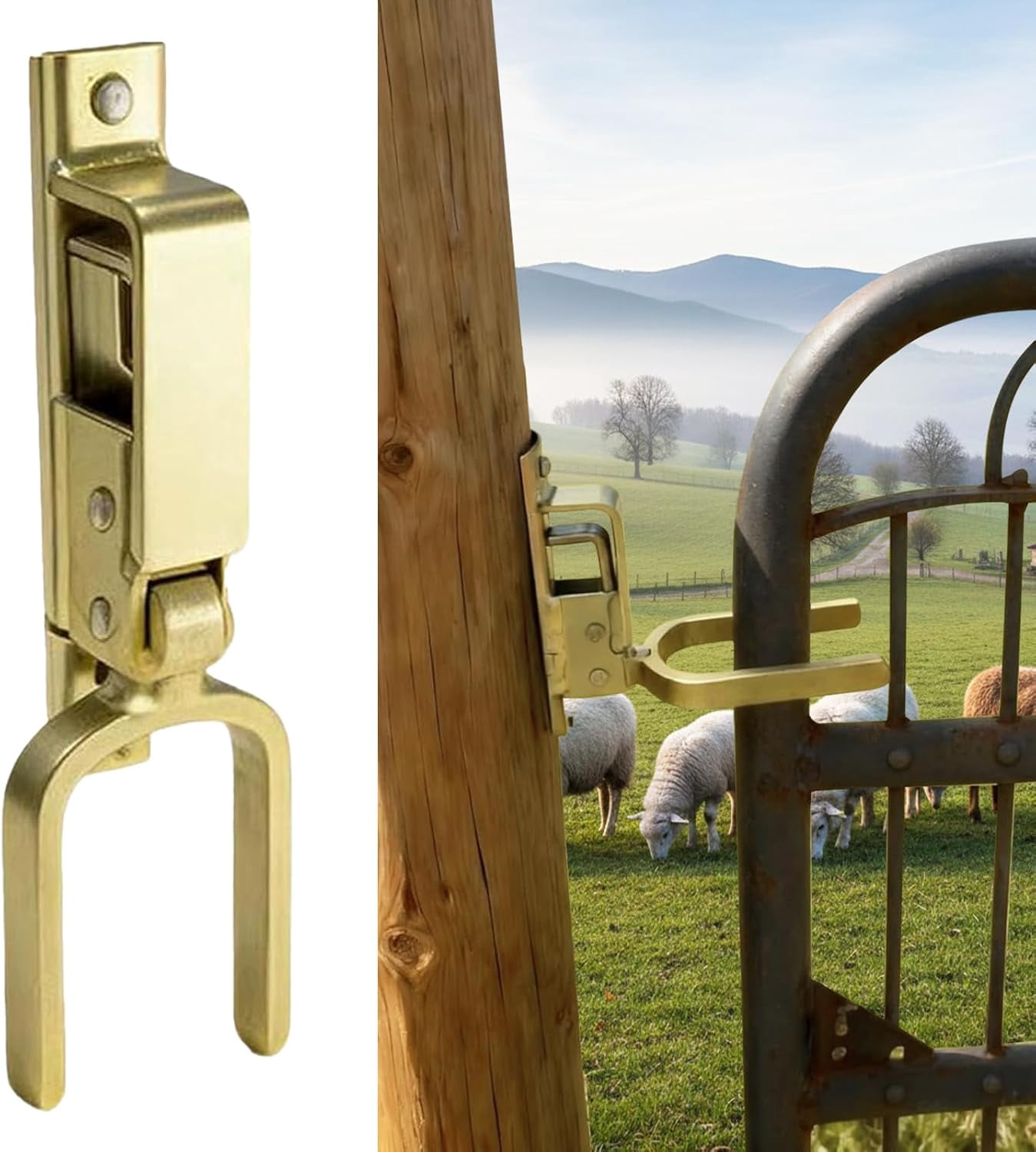 Instant Locking Loc Heavy-Duty One-Hand Instant Locking Gate Latch, Ranch & Backyard ...
