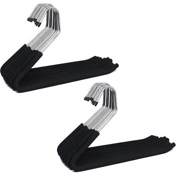 Heavy Duty Open Ended Easy Slide Chrome Trouser Hangers Organizers 20 Open Ended Easy Slide Hangers