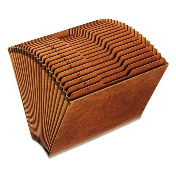 Heavy-Duty Open-Top Expanding Stadium File, 21 Sections, 1/3-Cut Tabs, Letter Size, Redrope | Bundle of 10 Each