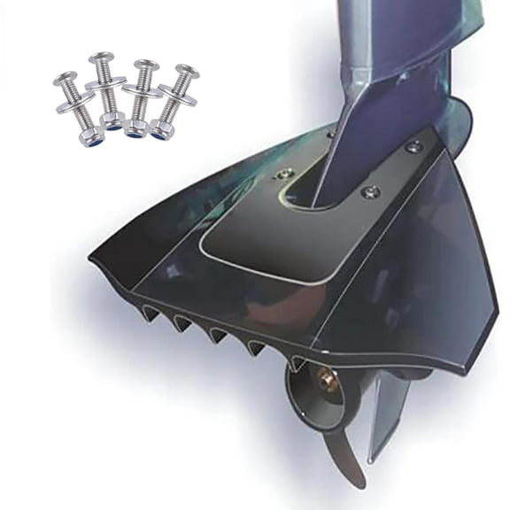 Heavy Duty Outboard Hydrofoil Stabilizer Whale Tail Fin, Stern Drive Hydro Stabilizer For 20 To 300 HP Outboard Engines, Molded Marine Boat Replacement Accessory To Reduce Drag