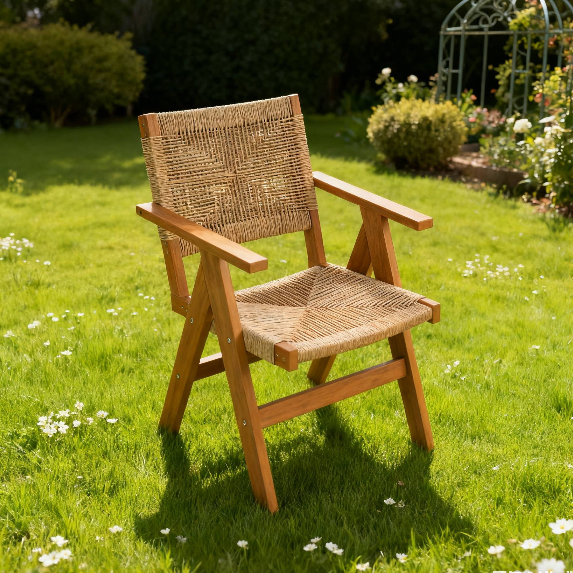 Heavy Duty Outdoor Dining Chair, Weather Resistant Side Chair for Deck Dinner Party Year Round Al Fresco Dining, Brown