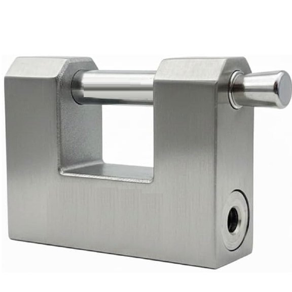 Heavy-Duty Outdoor Padlock - Weatherproof Stainless Steel, Keyed Security Lock for Shed, Gate & Bike