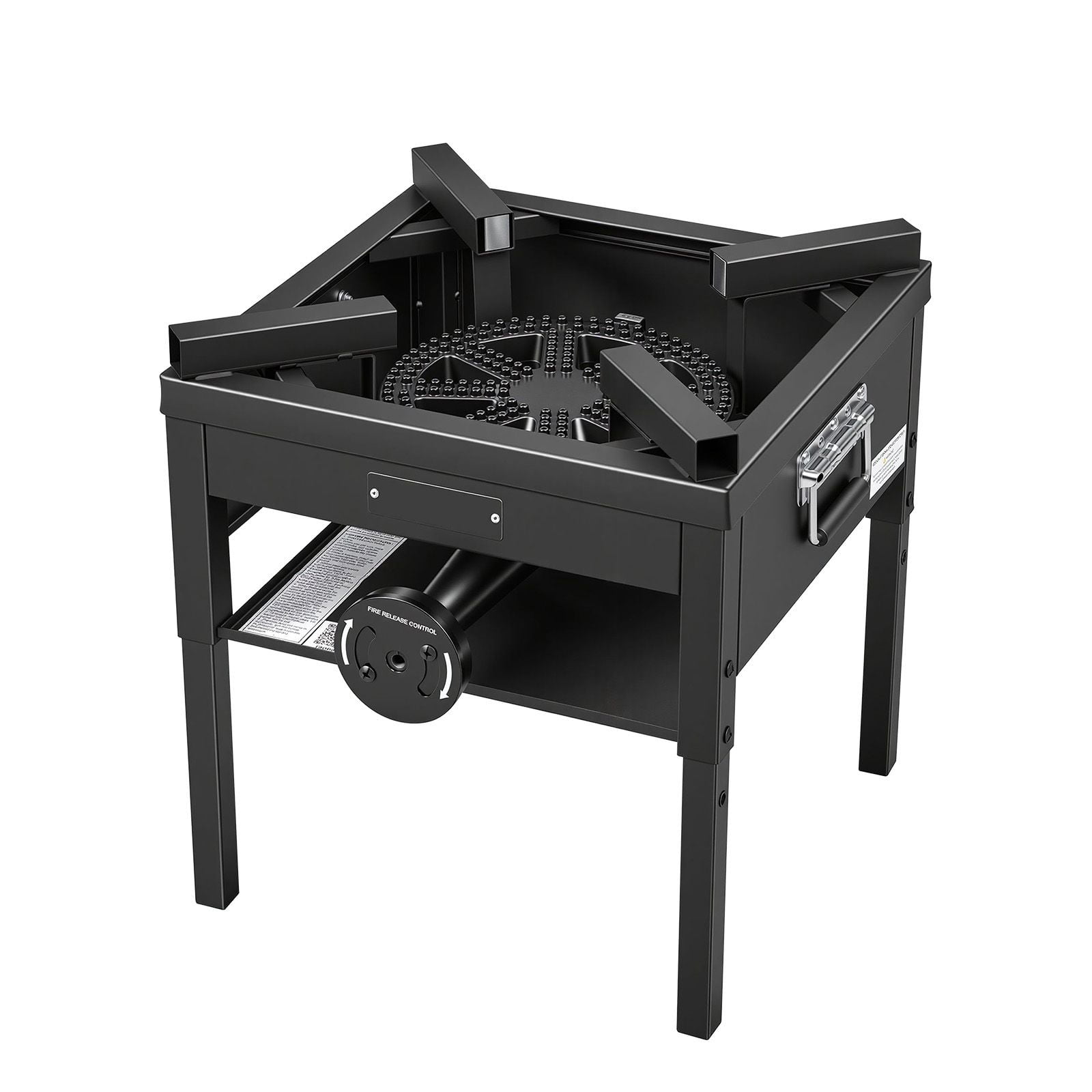 Heavy-Duty Outdoor Propane Gas Stove - 200,000 BTU Camping Grill with Shield & Regulator for BBQs and Seafood Boils