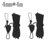 Heavy Duty Outdoor Pulley Adjuster 2Pcs With Reflective Rope 4Mm And 6Mm