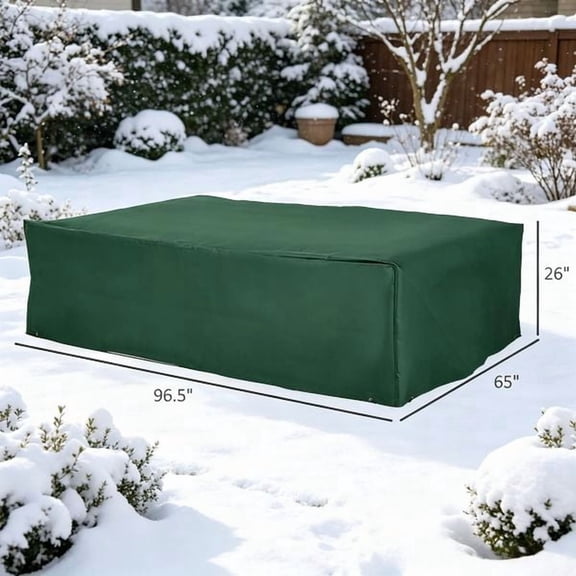 Heavy Duty Outdoor Sectional Sofa Cover, Waterproof Patio Furniture Cover for Large L-Shaped or Modular Sectional, 97" x 65" x 26"