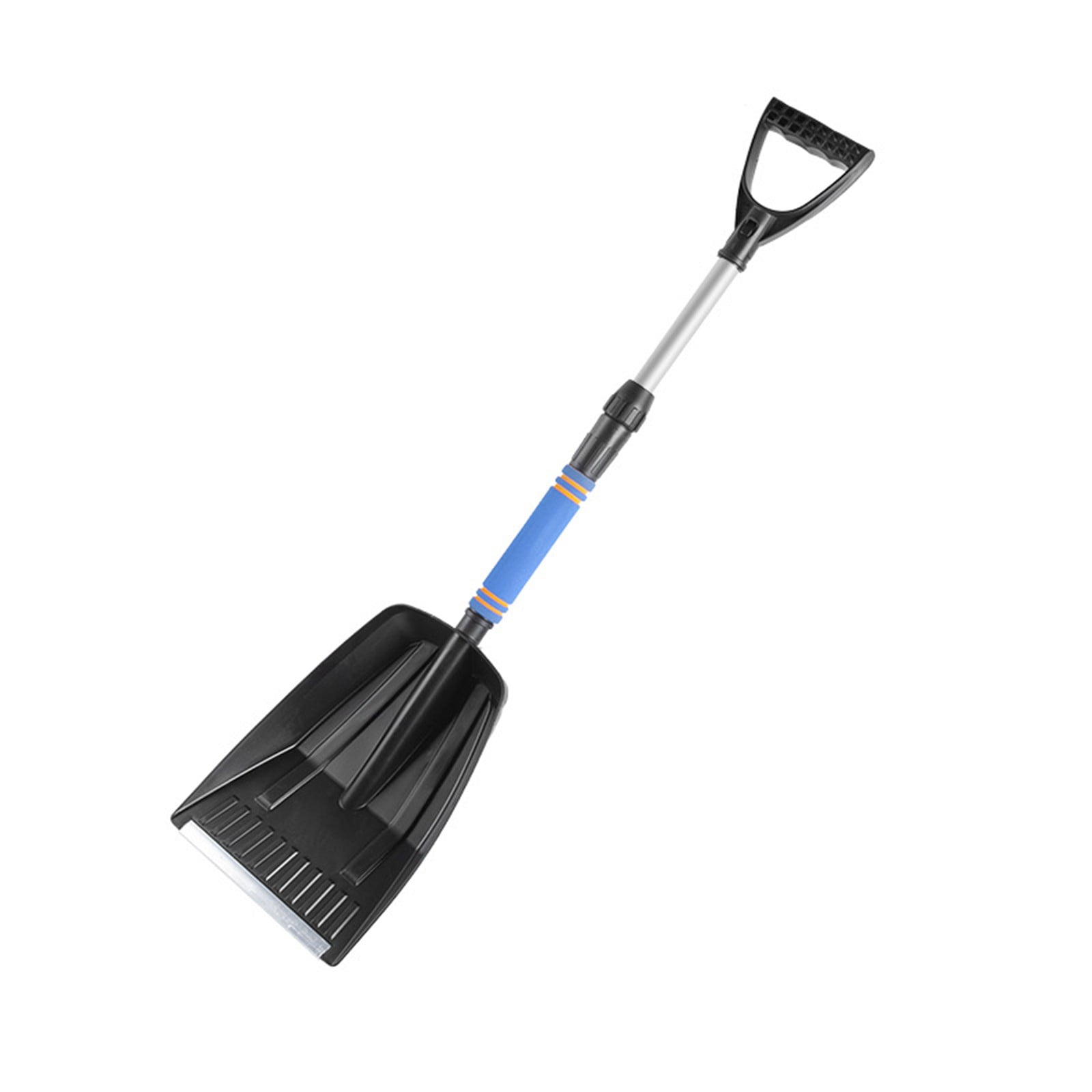 Heavy-Duty Outdoor Snow Shovel for Driveway and Ice Removal, Durable Plastic Construction Size 28.4-33.5 in