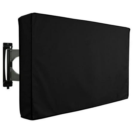 Heavy Duty Outdoor Tv Cover For All Weather Protection Fits Most Mounts Black
