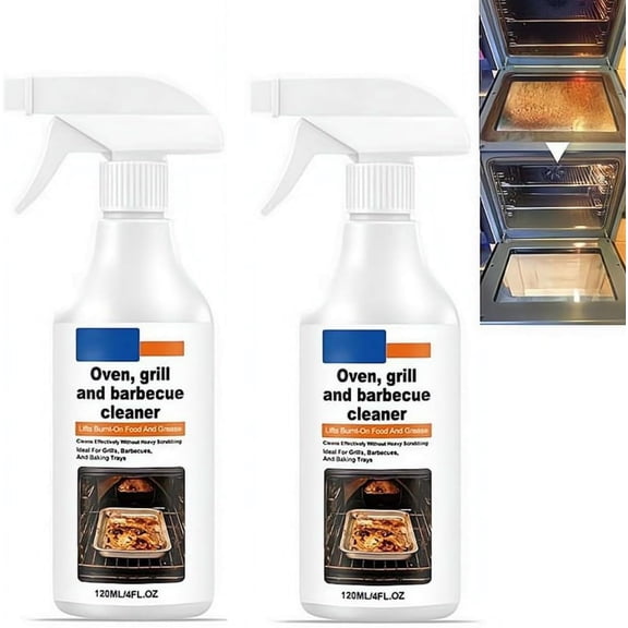 Oven Cleaner Spray, All-Purpose Kitchen Oil Cleaning Agent for Appliances, BBQ, Microwave, Air Fryer, Ovens(RL 2 PC)
