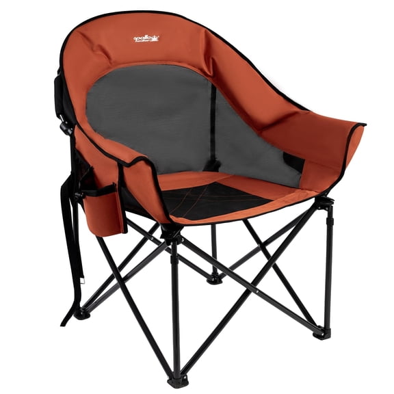 Heavy Duty Oversized Camping Chair 500lbs - Beach Chair for Adults, Portable Folding with Breathable Mesh, Cup Holder & Side Pocket