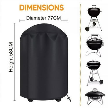 Heavy Duty Oxford Cloth Grill Cover Rainproof BBQ Protector for Weber Kettle