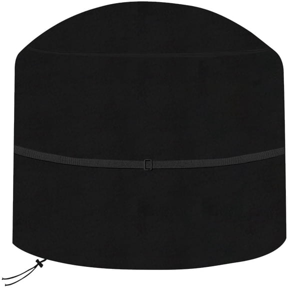 Heavy-Duty Fire Pit Cover Round - All-Weather Protective Cover Shields Your Fire Pit for Long-Lasting Use, Outdoor Fire Pit Cover Full Coverage,Black