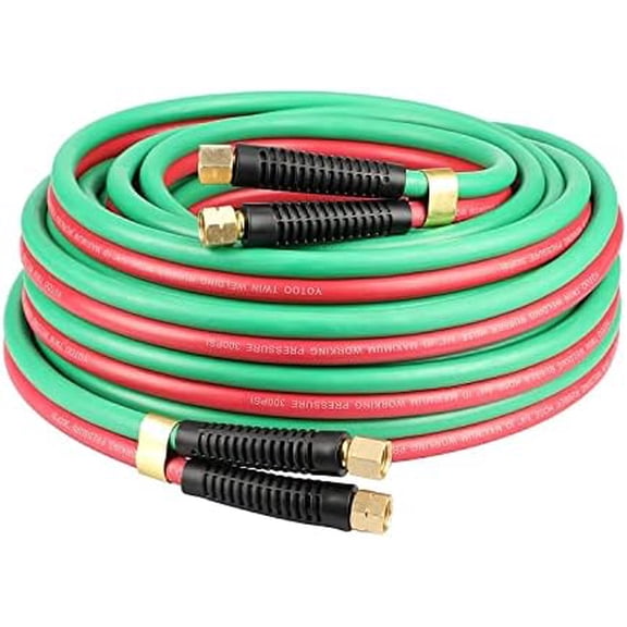Heavy Duty Oxygen Acetylene Hose 1/4-Inch 50 Feet with 9/16"-18 B fittings Twin Welding Hose$$Tools & Hardware Other