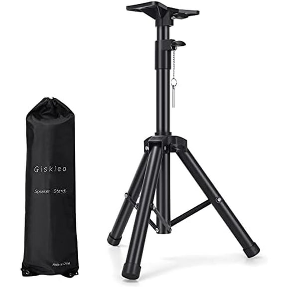 Heavy Duty PA & DJ Speaker Stand - Adjustable Height 30" to 44" Steel, Carry Bag