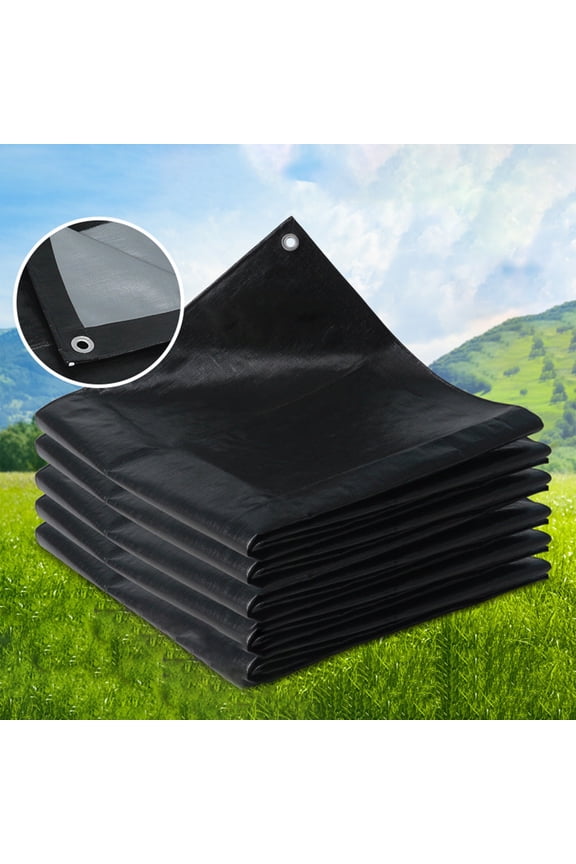 Heavy Duty PE Tarpaulin Waterproof Sunproof Tarp - Reinforced Double Layer Cover for Truck Canopies - Rainproof PVC Coated Fabric Sun Shade for Camping Patio Garden - 6 Line Edging Reinforced Corners