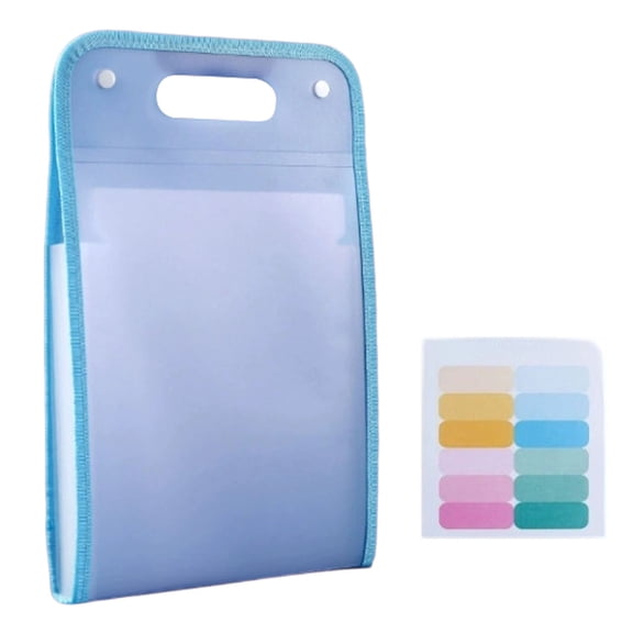 Heavy Duty PP Expanding File Folder with Multiple Pockets Lightweight and Portable for School or Home Fits A4 and Letter Size Blue