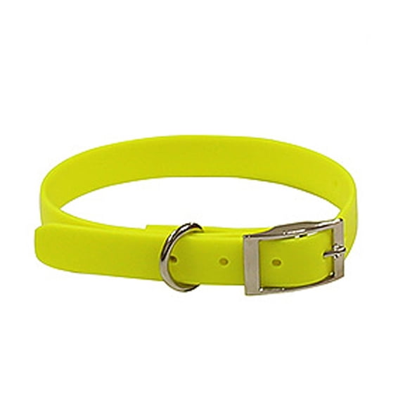Heavy-Duty PVC Coated Dog Collar with Strong Metal Buckle, Adjustable Waterproof Pet Neck Strap, Chew-Resistant & Durable for Small, Medium & Large Dogs, Ideal for Beach, Hiking