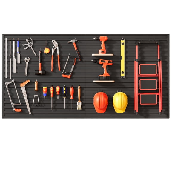 Heavy-Duty PVC Wall Panel Kit,4'x8' Slate Board Tool With Strong Load-Bearing And Easy Installation,Design For Garage, Workshop, Home Storage