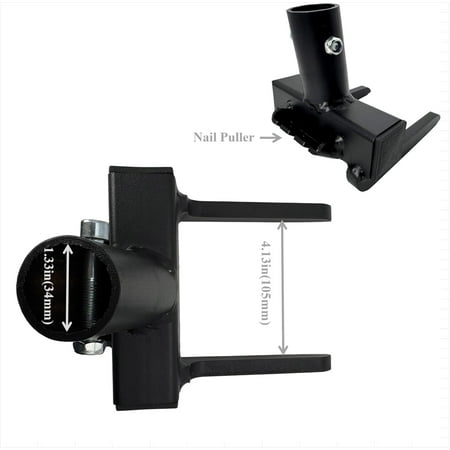 Heavy Duty Pallet Buster with Nail Puller, Deck Wrecker Pry , Black