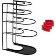 Heavy Duty Pan Organizer + Pan Scraper Tool, Extra Large 5 Tier Rack