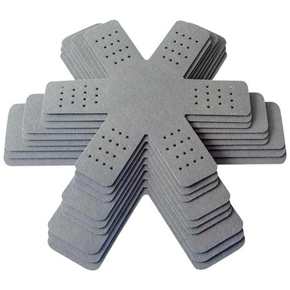 Heavy Duty Pan Protectors Set of 9 - 3 Sizes (12" 14" 16") Cookware Dividers with Star Design - Stackable Pot Liners to Prevent Scratches & Damage