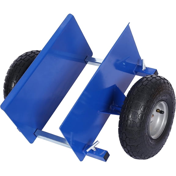 Heavy Duty Panel Dolly, Adjustable Door Dollys with Wheels, 2 10" Pneumatic Wheels 600LBS Load Bearing for Drywall Sheet Heavy Appliance & Material Handling All Terrain Moving Cart Panel Dolly - Blue