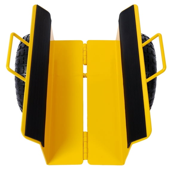 Heavy Duty Panel Dolly Slab Dolly with Handle & 2 10" Peneumatic Tires Wheels 600LBS Load Capacity for Drywall Sheet Heavy Appliance & Material Handling All Moving Cart Panel Dolly - Yellow