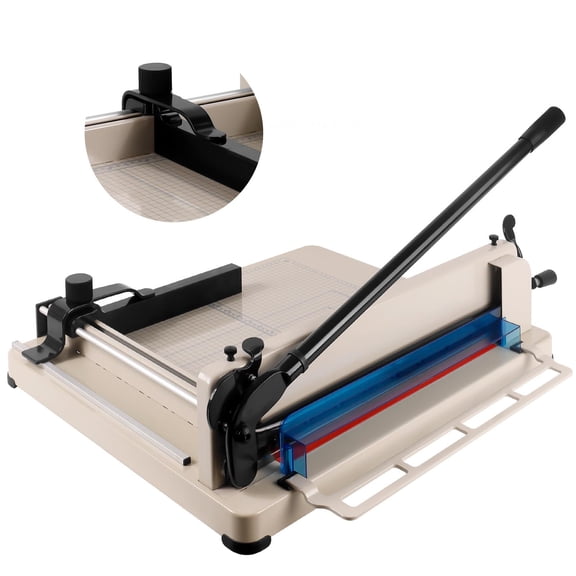 Heavy Duty Paper Cutter 17in, Guillotine A3 Paper Cutter, 400 Sheets Capacity Paper Trimmer, Double Safety Protection Durable Anti-Rust Body for Office Printing Shop