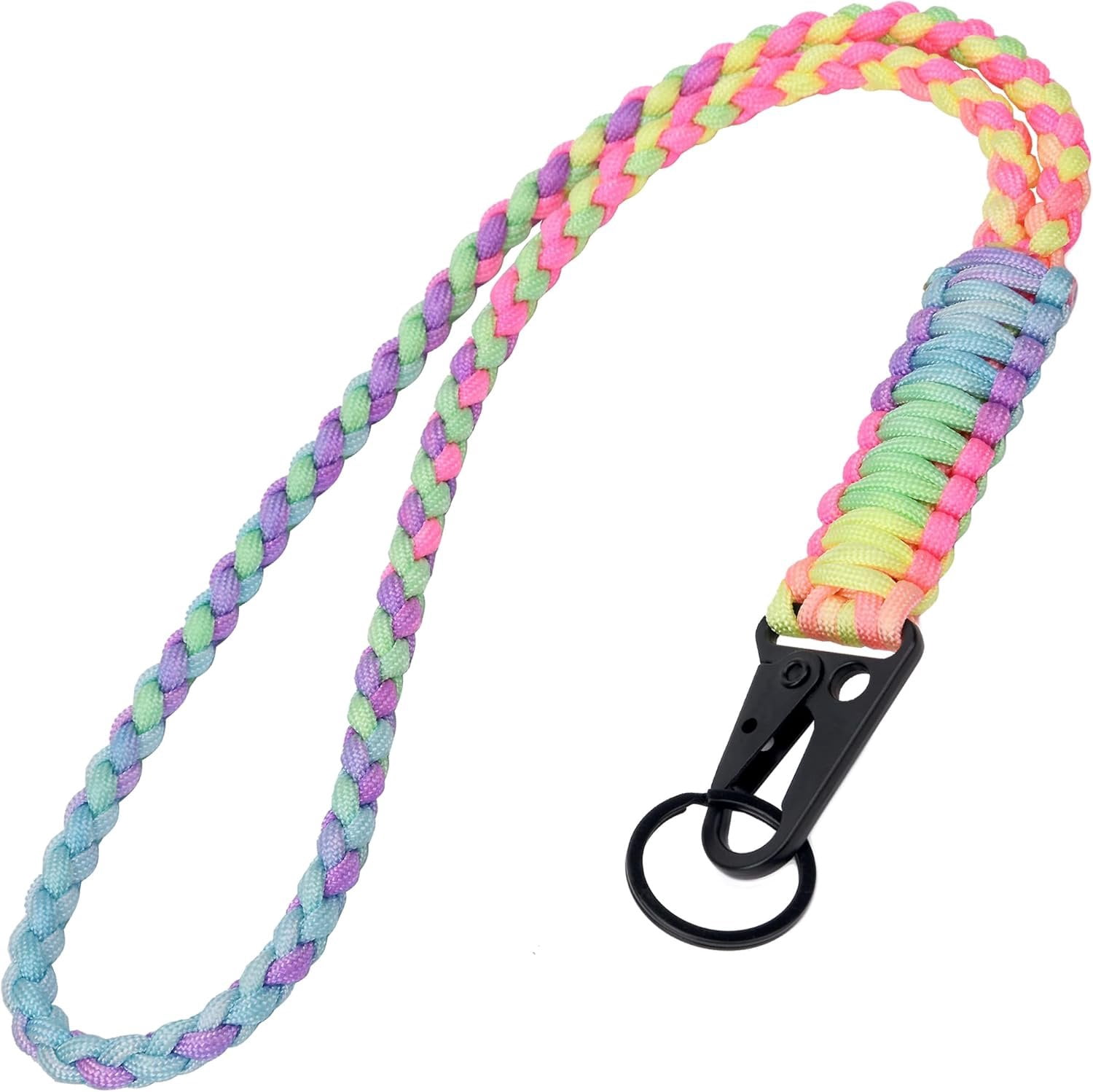 Heavy Duty Paracord Lanyard , Paracord Necklace Cell Phone  Whistles Wrist Braided Strap