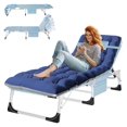 Heavy Duty Patio Chaise Lounge, 500LB Bearing 3IN1 Adjustable Lounge