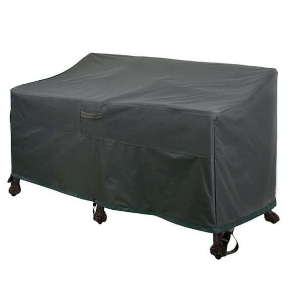 Heavy Duty Patio Deep Bench Loveseat Cover Waterproof Outdoor Sofa Cover Lawn Patio Furniture Covers with Air Vents (58" Lx 32.5" D x 31" H-, Grey)