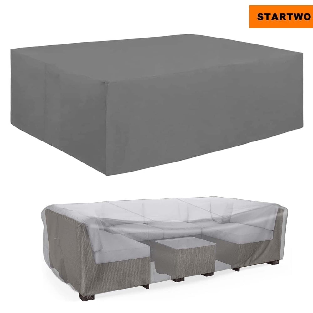 Heavy Duty Patio Furniture Cover Waterproof & Wind-Resistant 110"x84"x28"