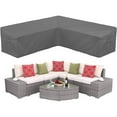 thumbnail image 1 of Heavy Duty Patio Sectional Sofa Cover Outdoor Furniture Cover Waterproof Grey 100"x99.9"(V-Shaped), 1 of 5