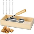 thumbnail image 1 of Heavy Duty Pecan Nut Cracker Tool with 4 Forks, Wood Handle Base with Rectangular Wooden Box Base for Walnuts, Chestnuts, Almonds, Pecans, Hazelnuts$$Home Decor, Kitchen, & Other, 1 of 7