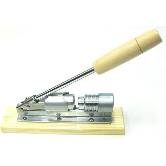 Heavy Duty Pecan and Nut Cracker Tool, Wood Base and Adjustable Handle, Easy Use