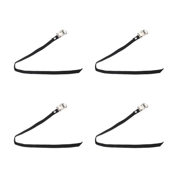 Heavy Duty Pedal Straps, 2 Pairs, Nylon Metal, Replacement For Lost Or Damaged Straps