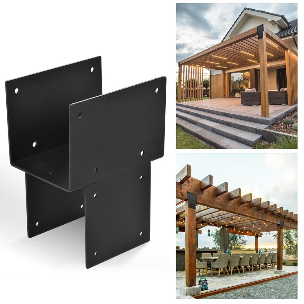 Heavy Duty Pergola Brackets - 4 Pcs Galvanized Steel Kit for Wooden ...