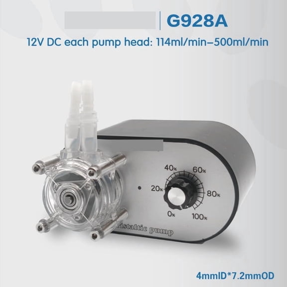 Heavy-Duty Peristaltic Pump -114-500ml/min (0.03-0.13GPH) Self-Priming for Viscous Fluids Adjustable Speed Titration System ,Easy to Use