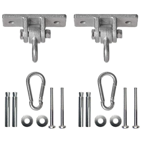 Heavy-Duty Permanent Swing Hanger Brackets Set for Indoor and Outdoor Use
