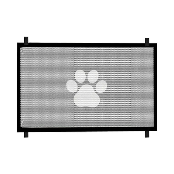 Heavy Duty Pet Gate for Indoor Use, 30.7" Tall Adjustable Dog Barrier with Mesh Screen, Fits 43.4" Wide Stairs & Doorways for Puppy & Pet Safety