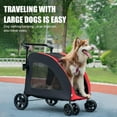 thumbnail image 1 of Heavy Duty Pet Travel Stroller with Angle-Adjustable Handle, 4-Wheel Foldable Carrier for Shopping Trips(Red), 1 of 9