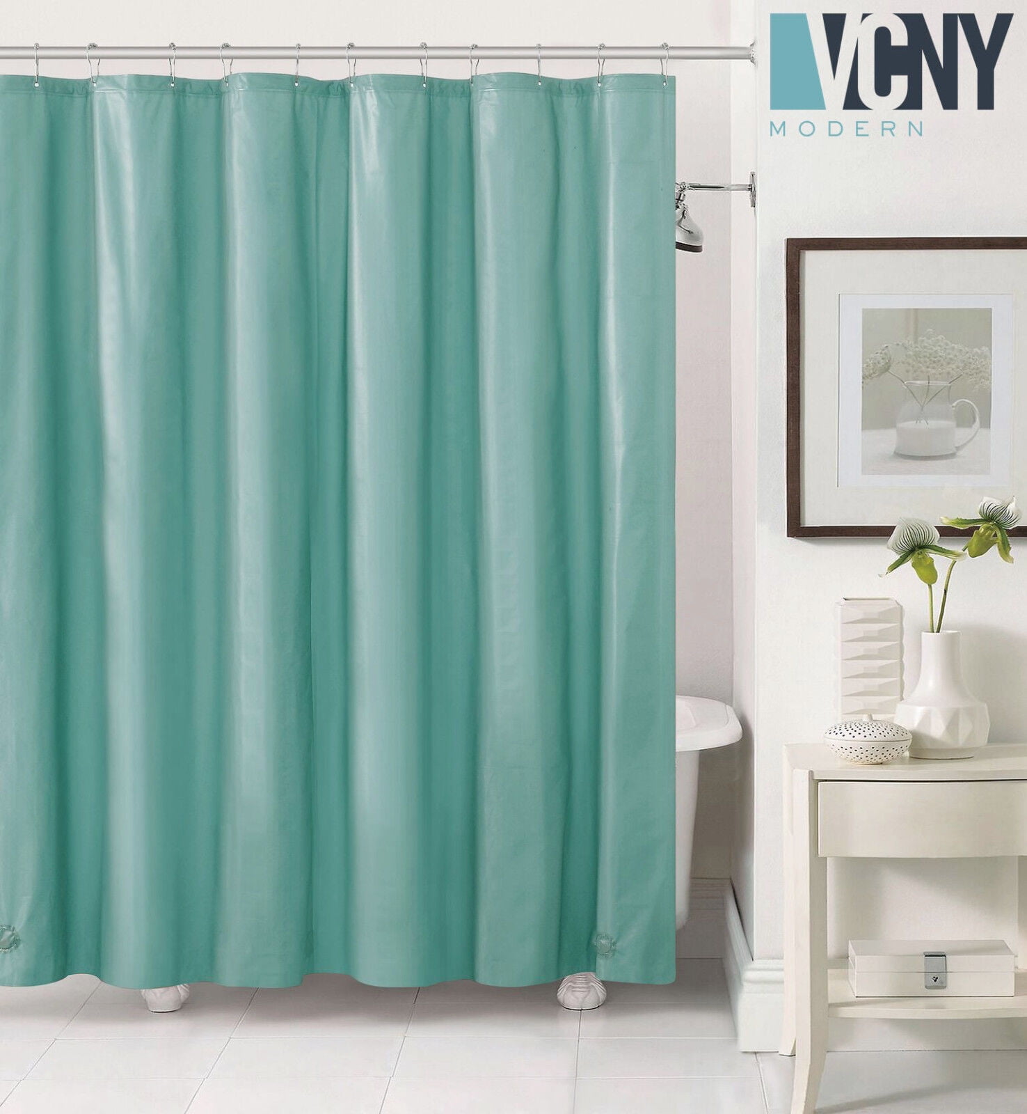 Heavy Duty Peva Plastic Shower Curtain Liners W/ Magnets - Assorted