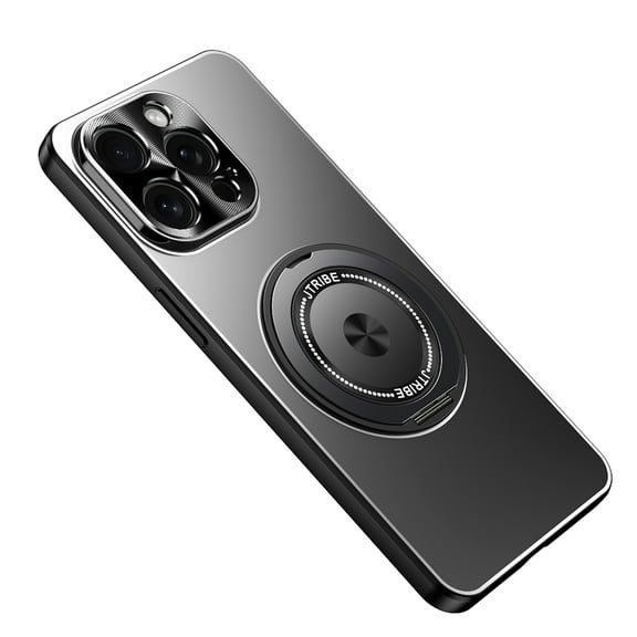 Heavy Duty Phone Case for Apple iPhone 16, Shockproof iPhone 16 Case with 360° Swivel Ring Kickstand, Magnetic iPhone 16 Cover Compatible with Car Mount Full Camera Protection,Black
