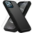 thumbnail image 1 of Heavy Duty Phone Case Designed for Apple iPhone 11 Pro Max Case with 1Pc Tempered Glass Screen Protector, Shockproof Dropproof Anti-Scratch Phone Case Cover for Apple iPhone 11 Pro Max,Black, 1 of 7