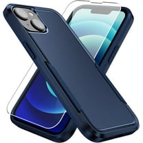Heavy Duty Phone Case Designed for Apple iPhone 15 Case with 1Pc Tempered Glass Screen Protector, Shockproof Dropproof Anti-Scratch Phone Case Cover for Apple iPhone 15,Blue