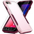 thumbnail image 1 of Heavy Duty Phone Case Designed for Apple iPhone SE,8,7 Case with 1Pc Tempered Glass Screen Protector, Shockproof Dropproof Anti-Scratch Phone Case Cover for Apple iPhone SE,8,7,Pink, 1 of 6