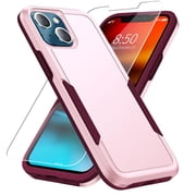 Heavy Duty Phone Case compatible with Apple iPhone 13 Mini 5.4 inch, Military Grade Drop Tested Rugged Shockproof Protective Cover with HD Screen Protector, Black