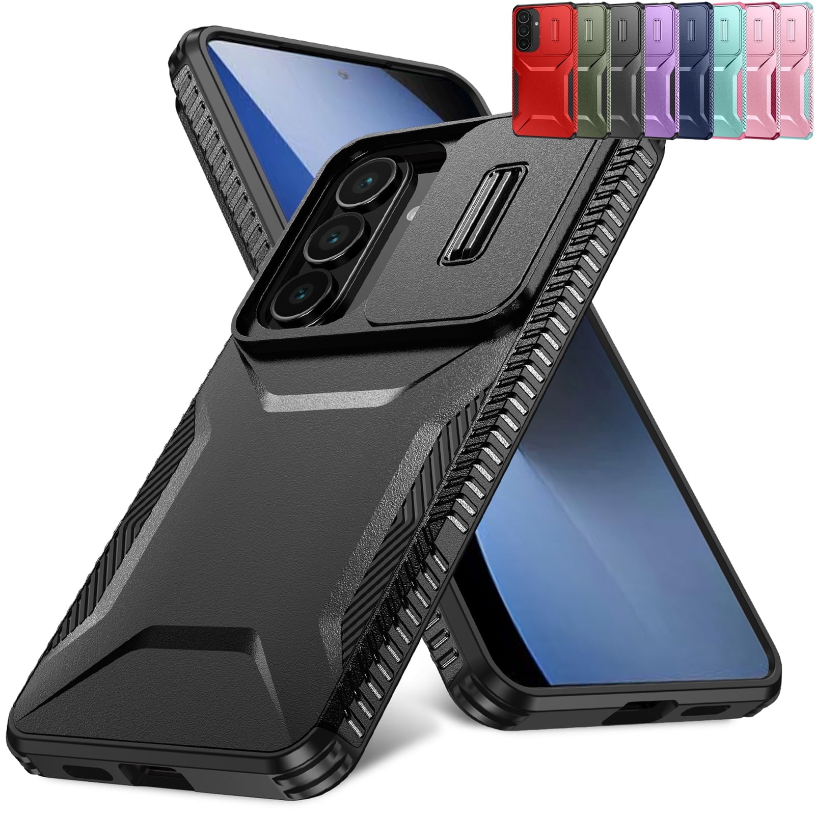Extra Large Lens Case Heavy Duty Phone Case compatible with Samsung Galaxy S26, Sliding ...