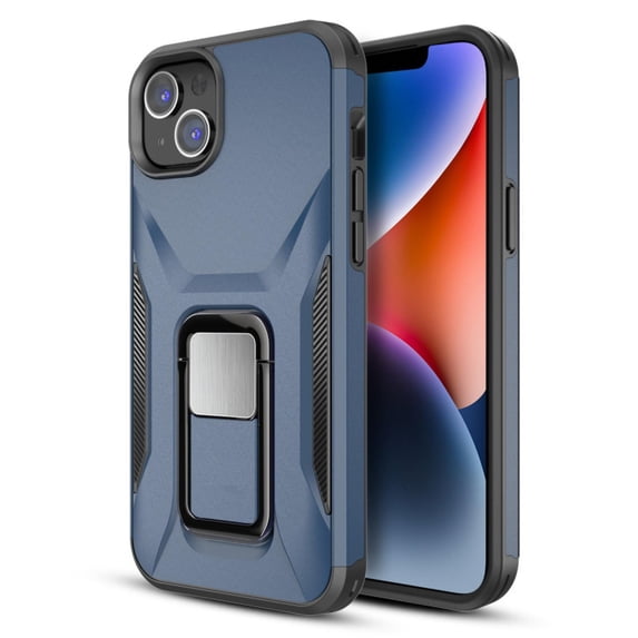 Heavy-Duty Phone Case with Kickstand for iPhone 16e/14/13 – Antimicrobial Shock-Absorbing Rugged Cover with Built-In Stand & Enhanced Grip