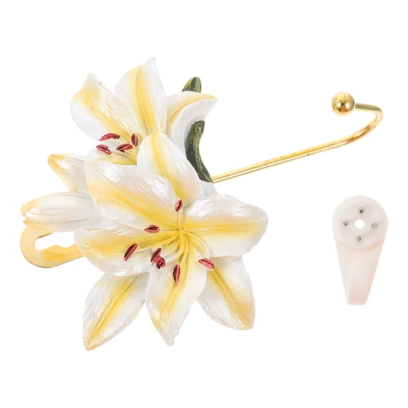 HOOWIFFY Wall Mount Storage Hook Flower Shaped Hanger Iron Home Decor Hoteliers Bedroom 1Pack