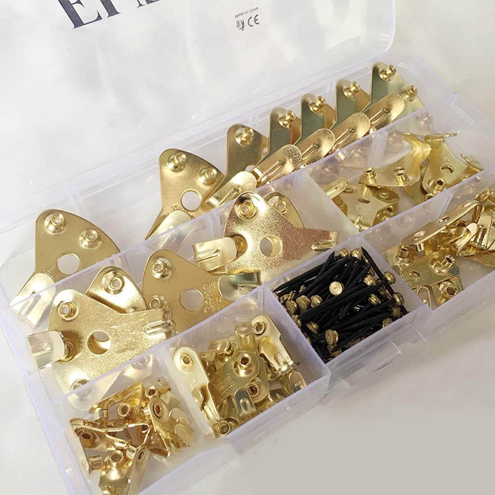 Heavy Duty Picture Hanging Kit With Nails for Wooden/Drywall - Professional Hangers for Canvas, Office Pictures, Clock, House Decoration